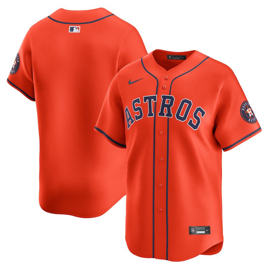 Men Houston Astros Nike Orange Alternate Limited MLB Jersey->houston astros->MLB Jersey